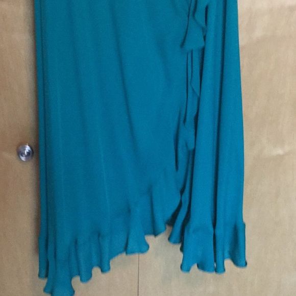 Haute Lay Me Down Ruffled Halter Long Wrap Dress - Picture 4 of 8